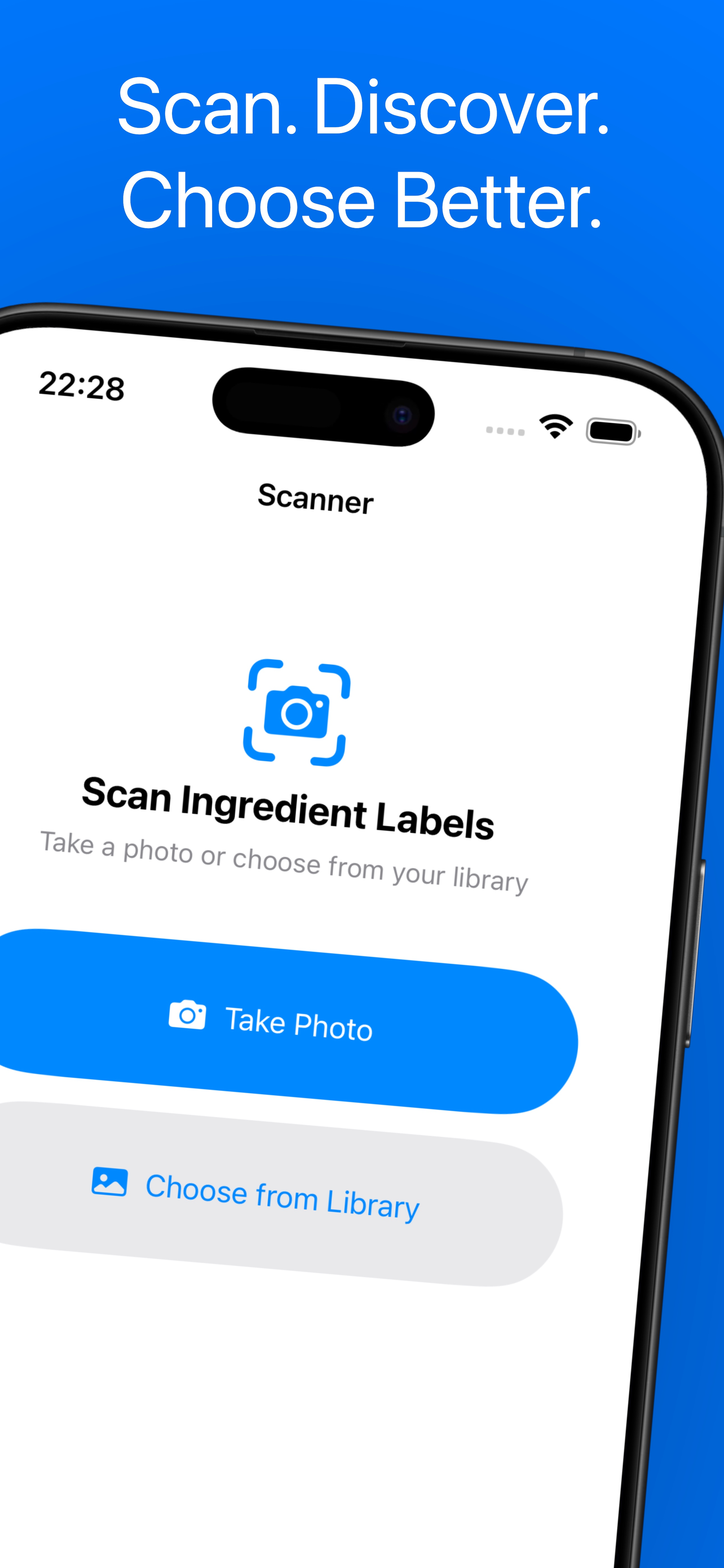NoJunk scanning ingredient label showing red, orange, and green health scores